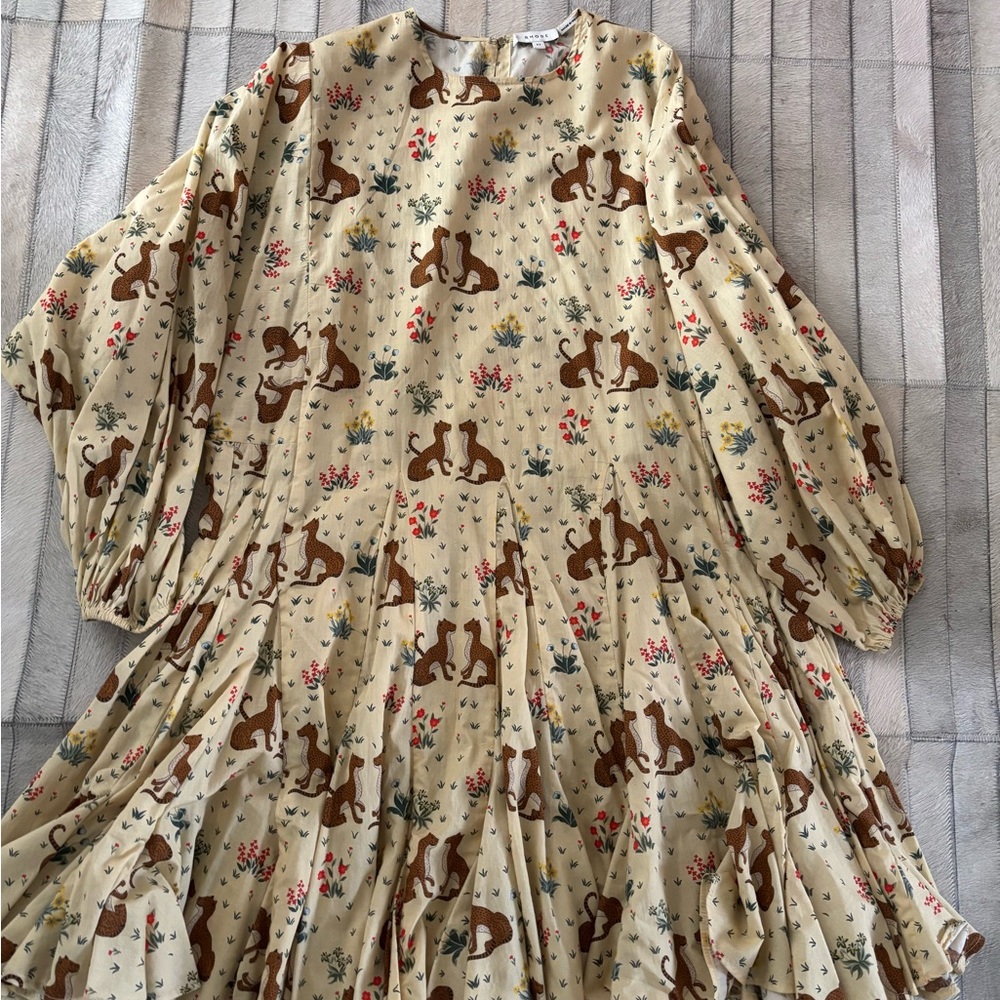RHODE yellow leopard Dress